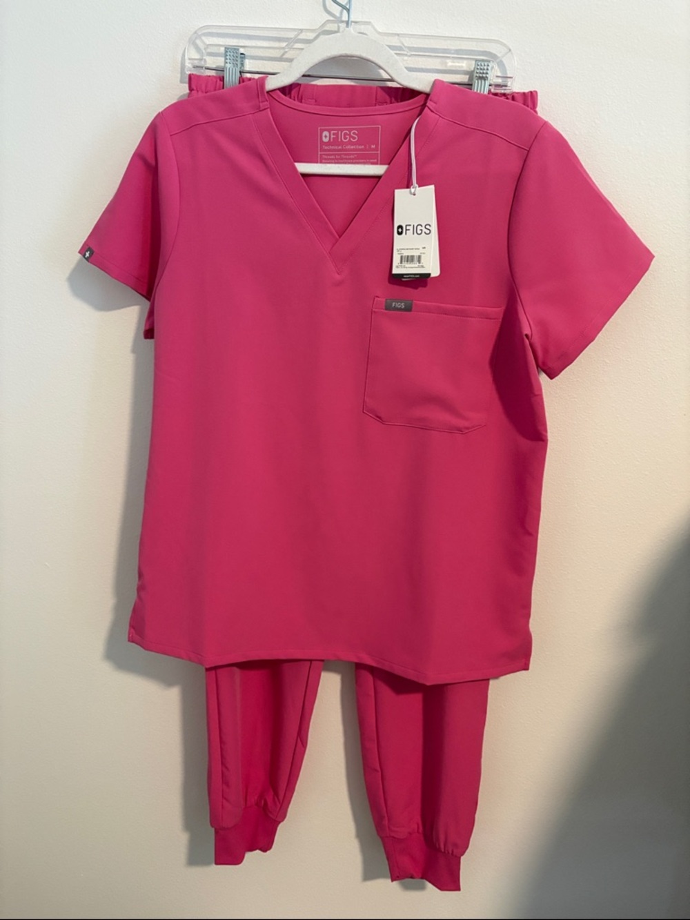 NWT FIGS F*ing Pink Scrub Set Size M